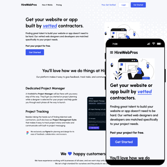 Hire Web Pros project preview
